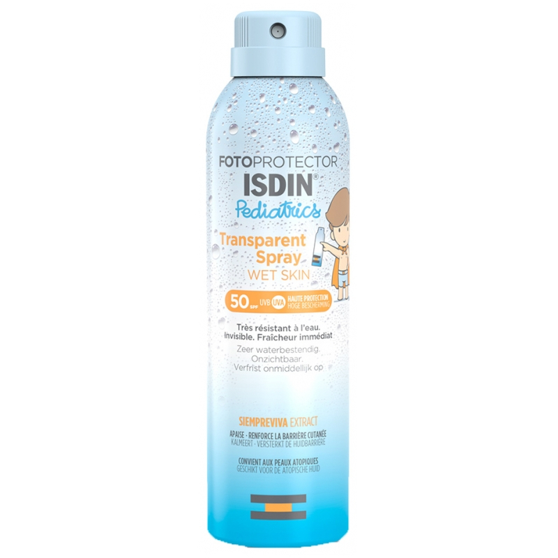 Isdin Fotoprotector Pediatrics Spray Transparent Wet Skin SPF50 - 250 ml