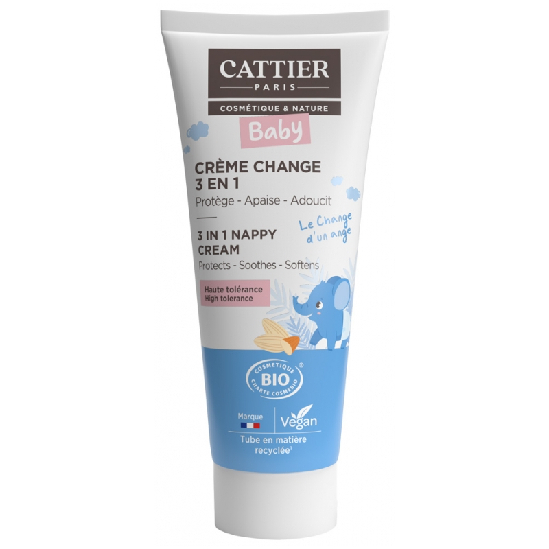 Cattier Baby Crème Change 3en1 Bio - 75 ml