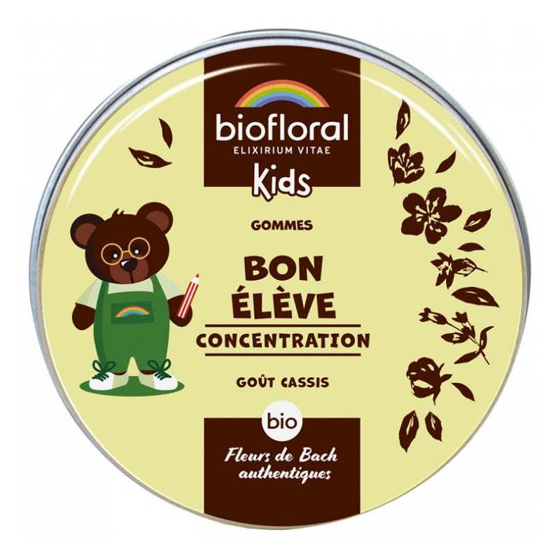 Biofloral Kids Gommes Bon Élève Concentration Bio - 45 g