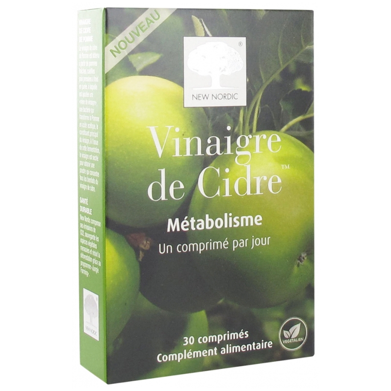 New Nordic Vinaigre de Cidre Métabolisme - 30 Comprimés