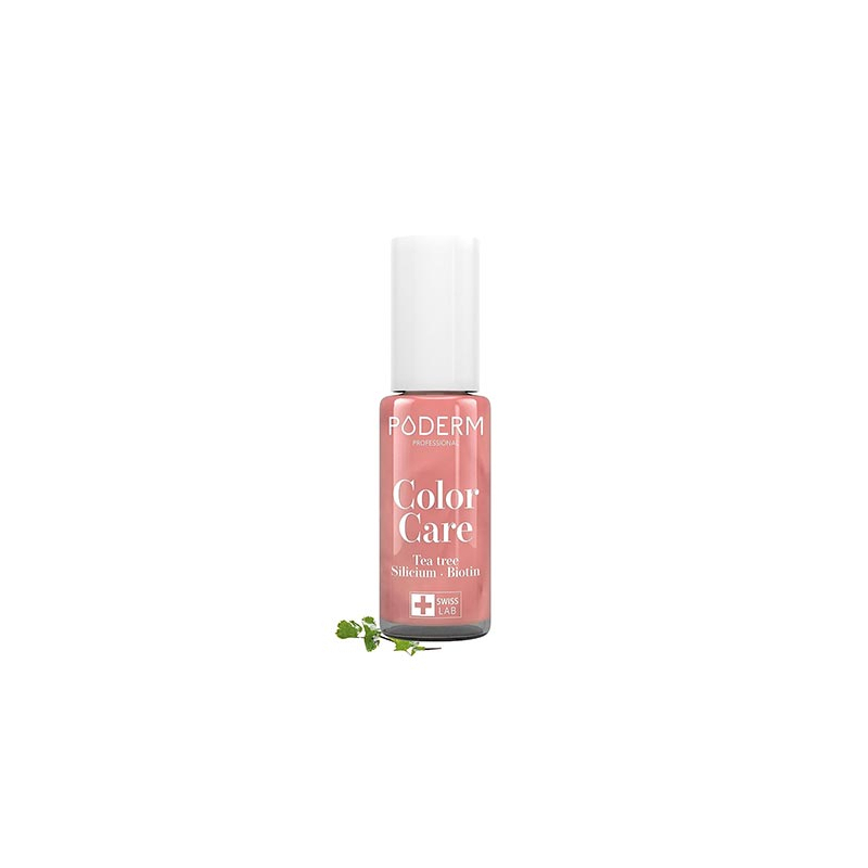 Poderm Color Care Vernis à ongles Teinte Rose Brillant - 8ml