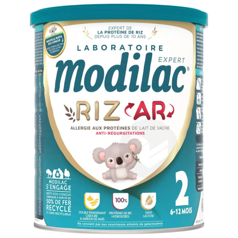 Modilac Expert Riz AR lait 2ème âge - 800g
