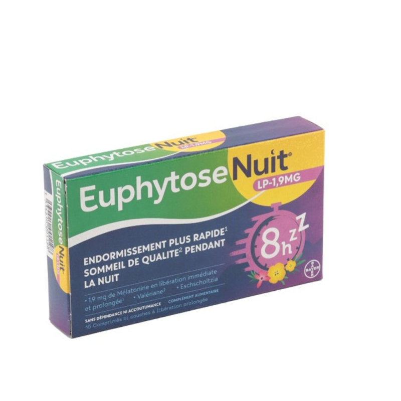 Euphytose Nuit LP 1,9 mg comprimés - 15 comprimés
