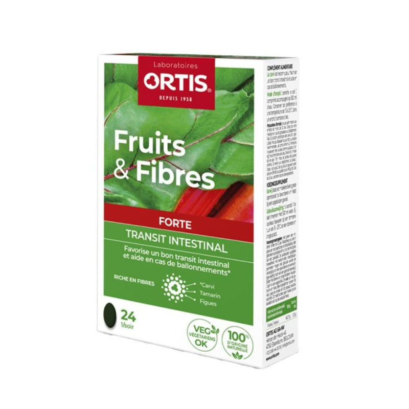 Ortis Fruits & Fibres Forte Transit Intestinal - 24 Comprimés
