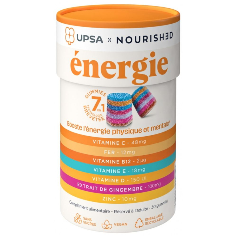 UPSA x Nourished Gummies 7en1 Énergie - 30 Gummies