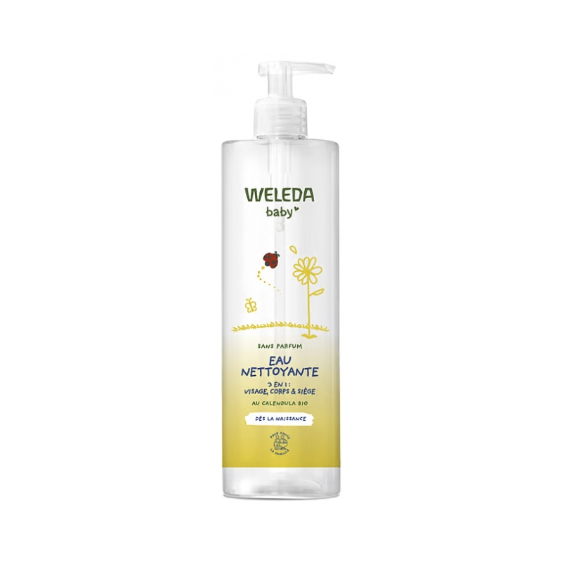 Weleda Baby Eau Nettoyante au Calendula 3en1 Sans Parfum - 400 ml