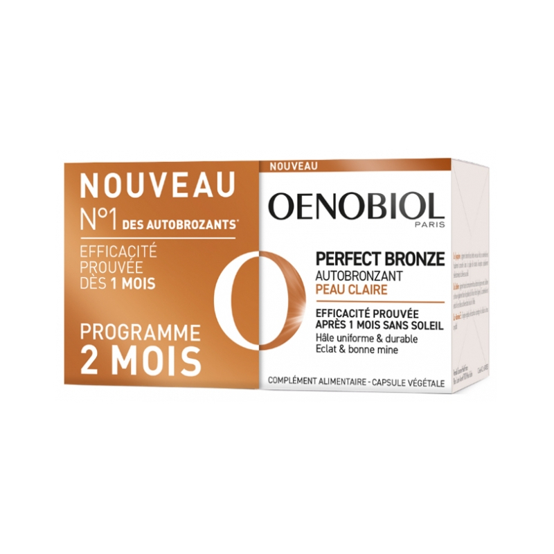 Oenobiol Perfect Bronze Autobronzant Peau Claire - Lot de 2 x 30 Capsules