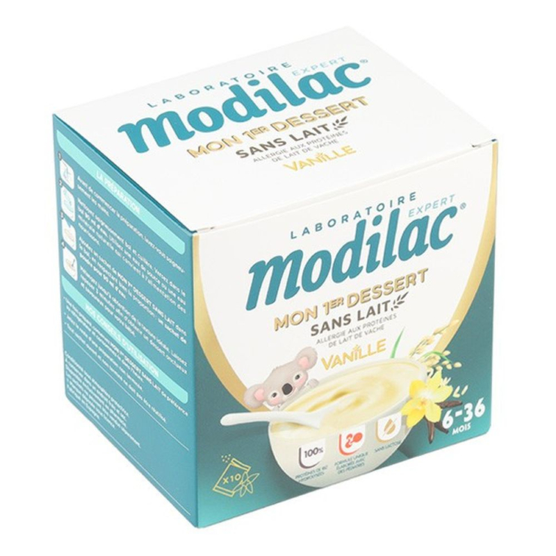 Modilac mon 1er dessert sans lait vanille 6-36 mois sachets - 10 sachets 