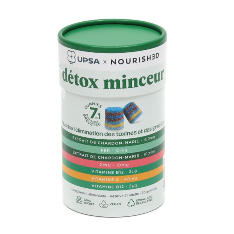 UPSA x Nourished Gummies 7en1 Détox Minceur - 30 Gummies
