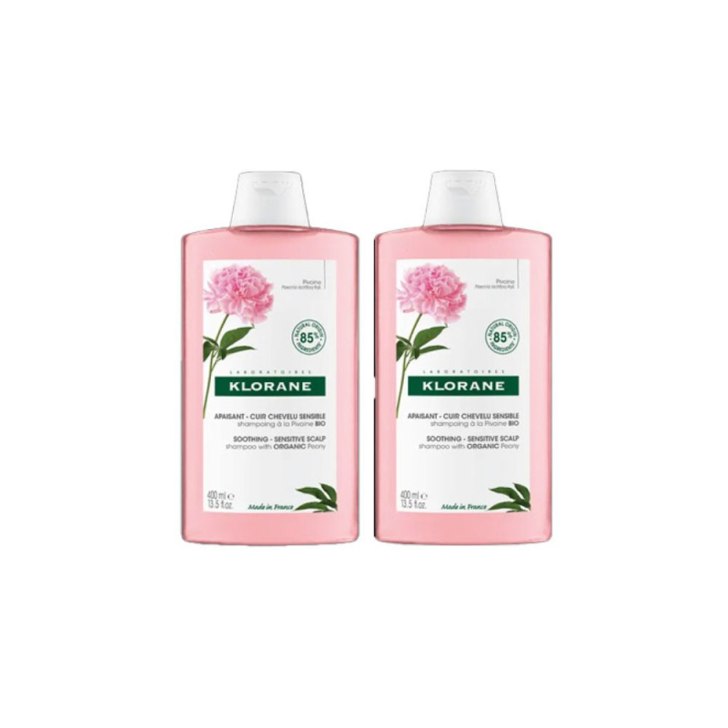 Klorane Shampoing à la Pivoine BIO - 2x400ml