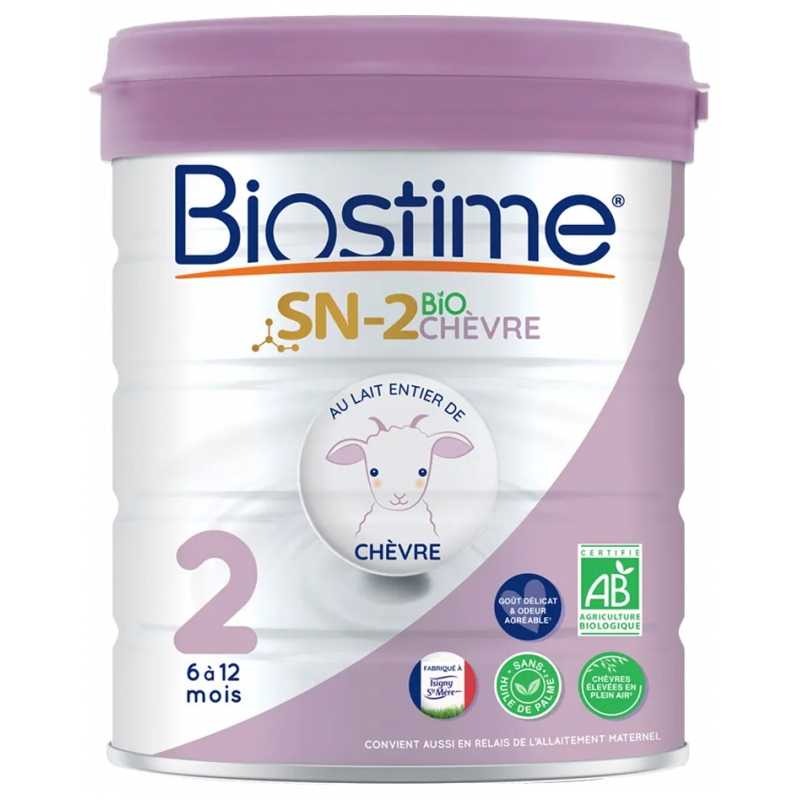 Biostime SN-2 Bio Chèvre 2ème Âge de 6 à 12 Mois - 800 g