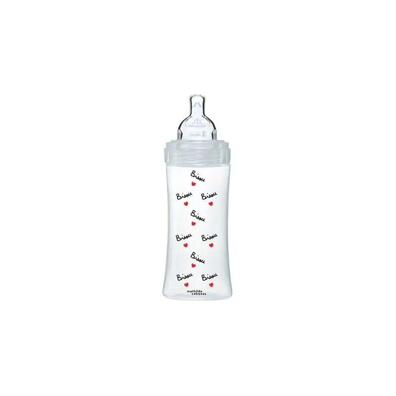 Biberon Plastique Anti-colique Bisous - 330ml