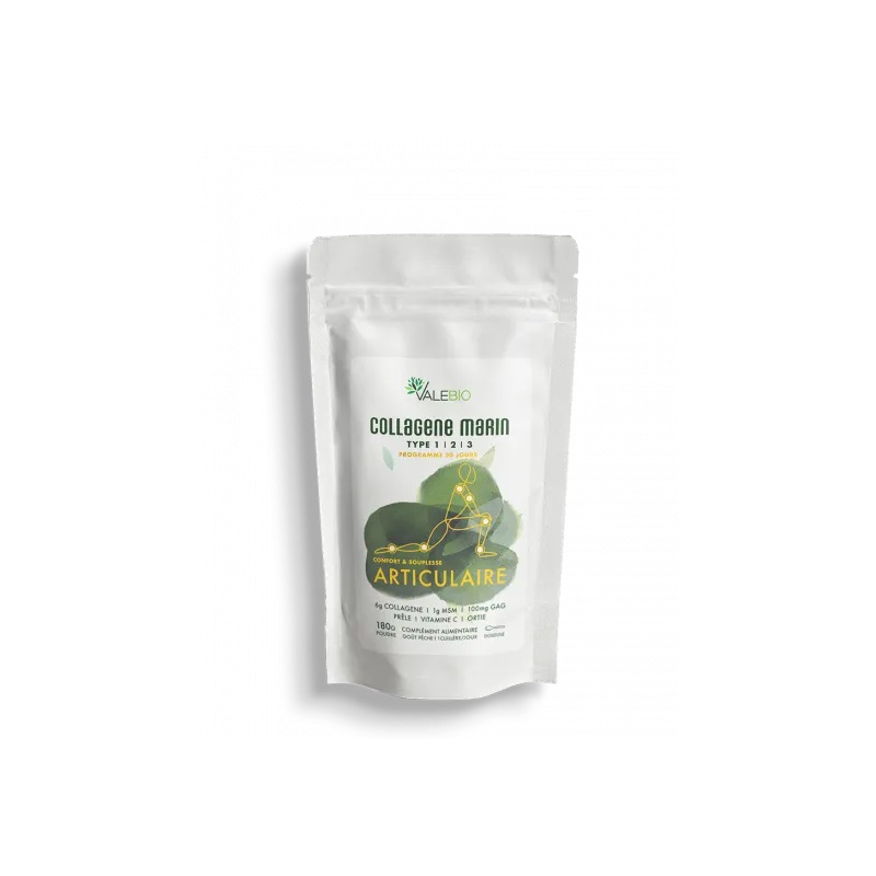 Valebio Collagène marin Type 1-2-3 confort et souplesse articulaire - 180g