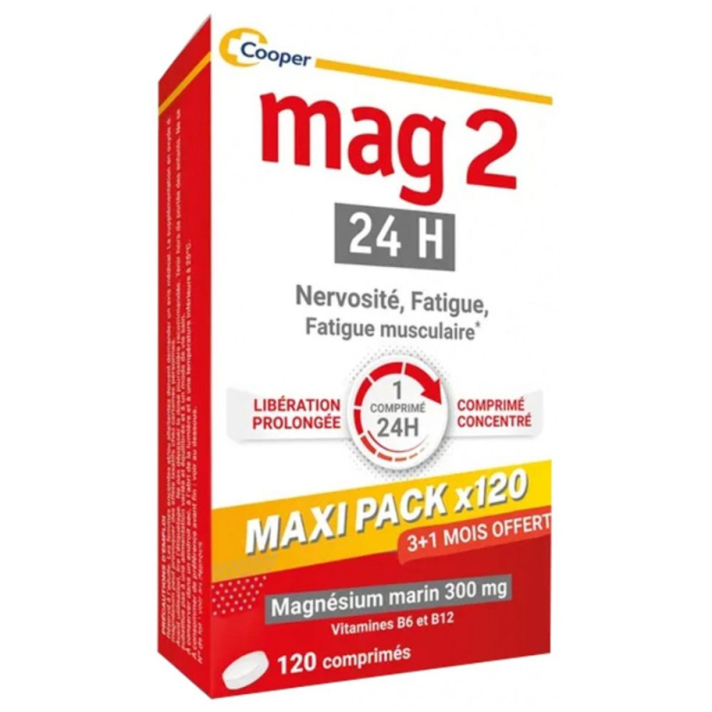 Mag 2 24H Formule Renforcée - 120 Comprimés