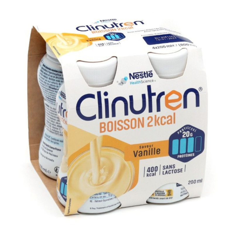 Clinutren HP/HC+ boisson 2 kcal saveur vanille - 4x200ml
