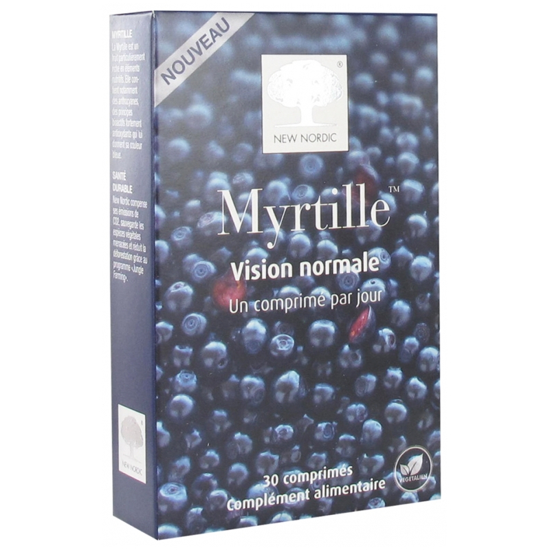 New Nordic Myrtille Vision Normale - 30 Comprimés