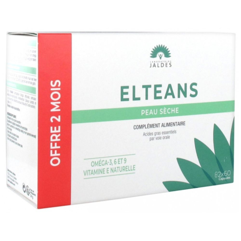 Jaldes Elteans Peau Sèche - Lot de 2 x 60 Capsules