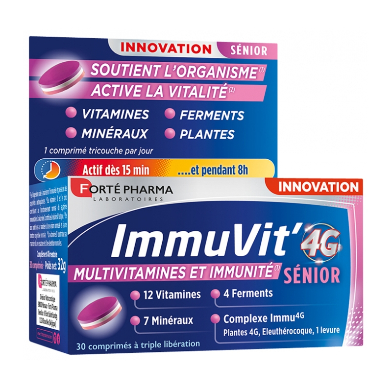 Forté Pharma ImmuVit' 4G Sénior - 30 Comprimés
