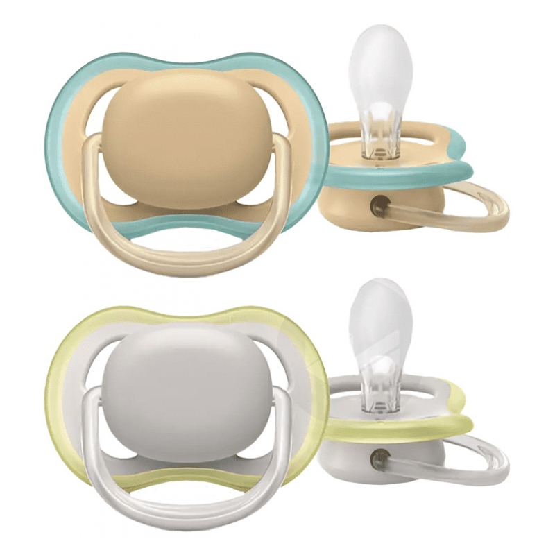 Avent Ultra Air Sucettes Orthodontiques Silicone 0-6 Mois - 2 unités 