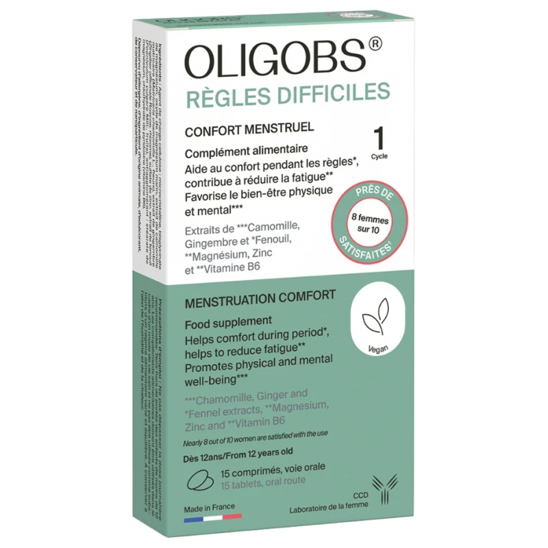 Laboratoire CCD Oligobs Règles Difficiles - 15 Comprimés