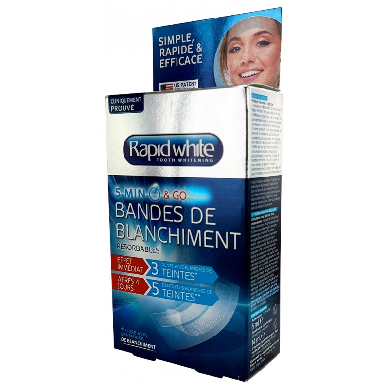 Rapid White Express 5 Minutes Bandes de Blanchiment 