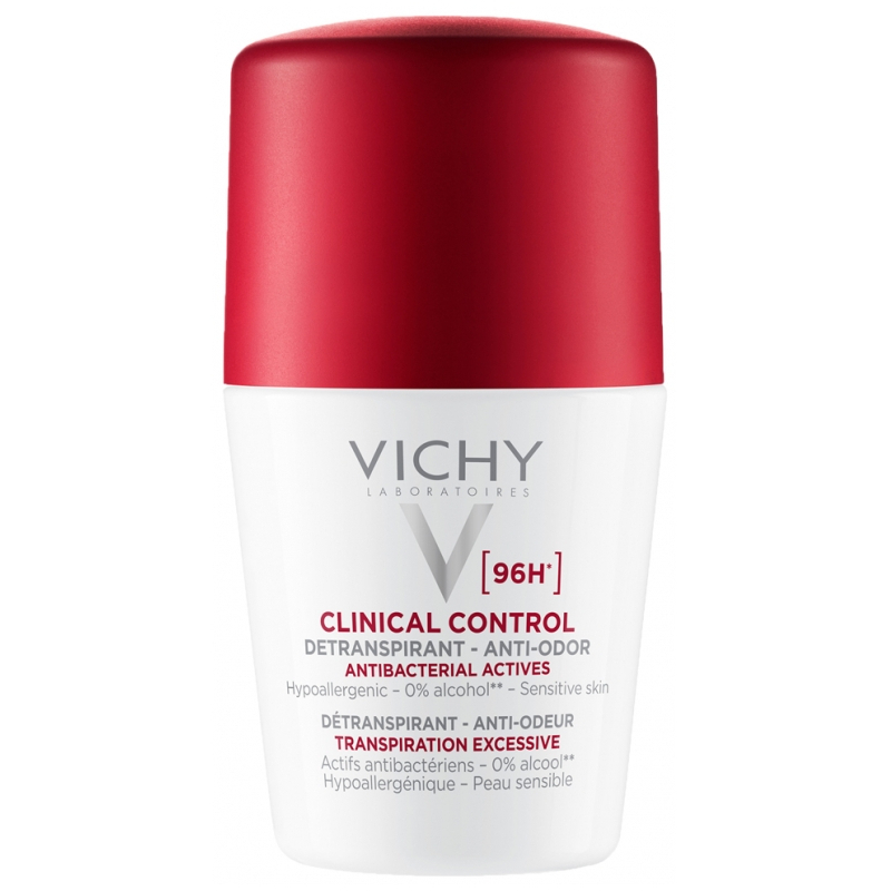 Vichy Déodorant 96H Clinical Control Détranspirant Anti-Odeur Roll-On - 50 ml