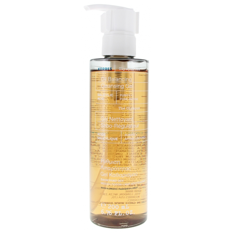 Korres Thé Olympus Gel Nettoyant Sébo-Régulateur - 200 ml