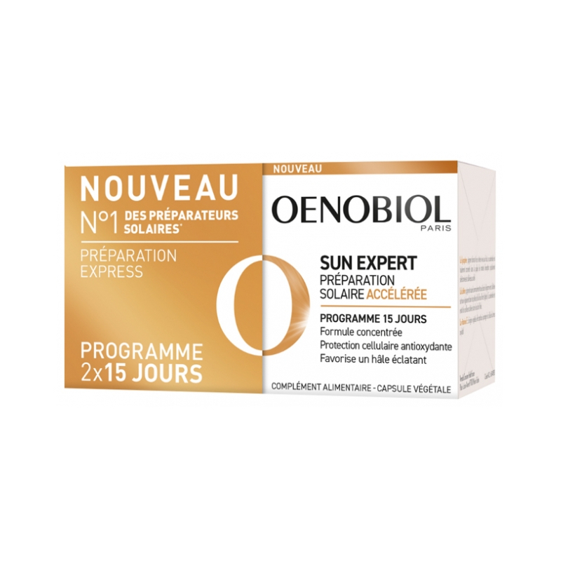Oenobiol Sun Expert Préparateur Solaire Accélérée - Lot de 2 x 15