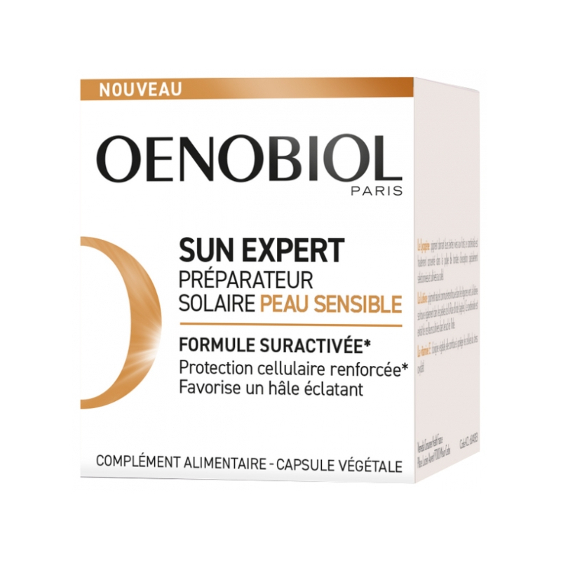 Oenobiol Sun Expert Préparateur Solaire Peau Sensible - 30 Capsules