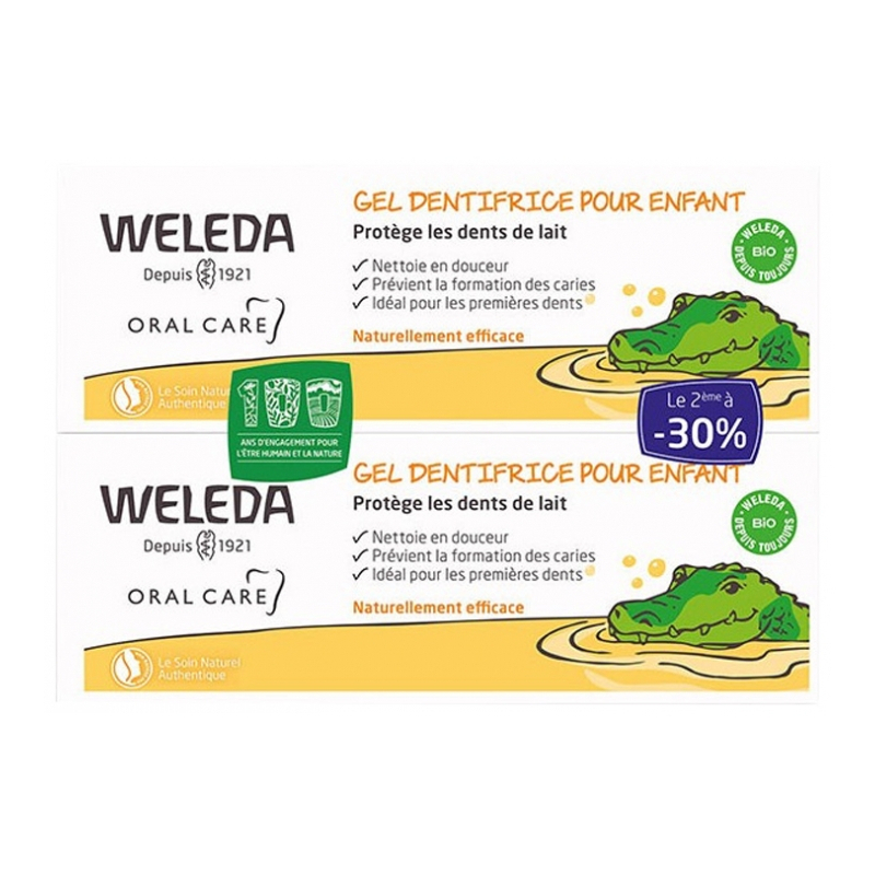 Weleda Gel Dentifrice pour Enfant - Lot de 2 x 50 ml
