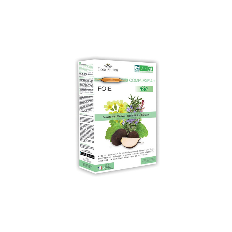Flora Natura Complexe 4+ Foie BIO - 20 ampoules