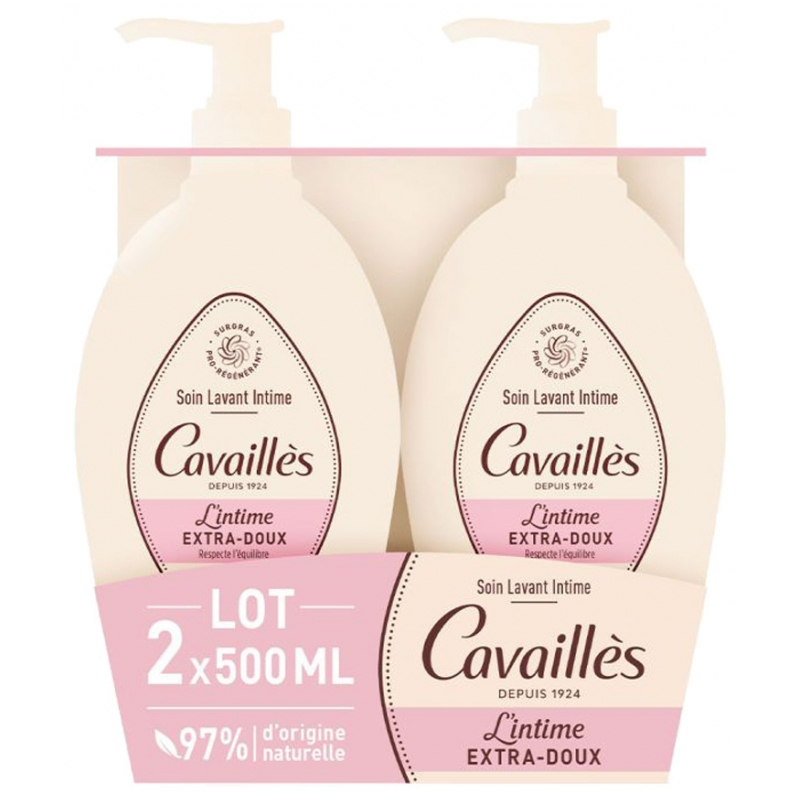 Cavaillès Soin Lavant Intime Extra-Doux - Lot de 2 x 500 ml