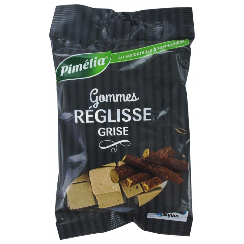 Pimélia Gommes Réglisse Grise - 100 g