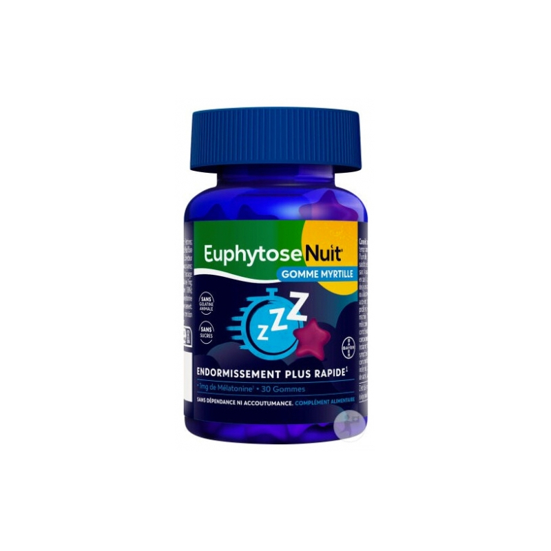 Bayer Santé EuphytoseNuit Myrtille - 30 Gommes