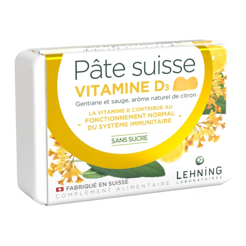 Lehning Pâte Suisse Vitamine D3 - 40 Gommes