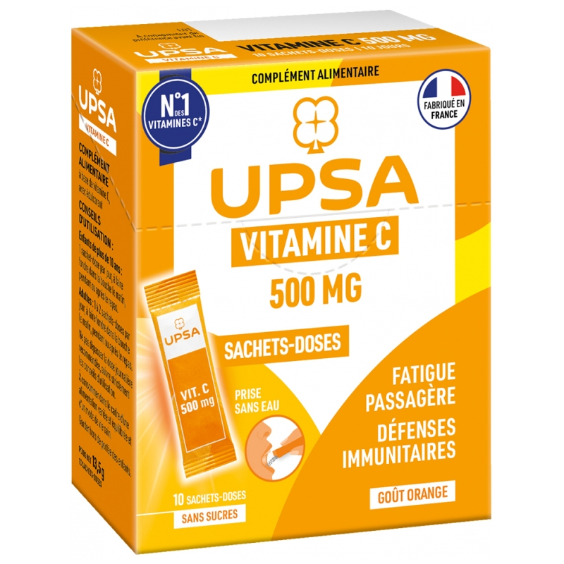 UPSA Vitalité Vitamine C 500 mg - 10 Sachets