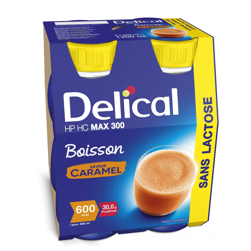 Boisson HP/HC Max 300 Caramel Sans Lactose Delical