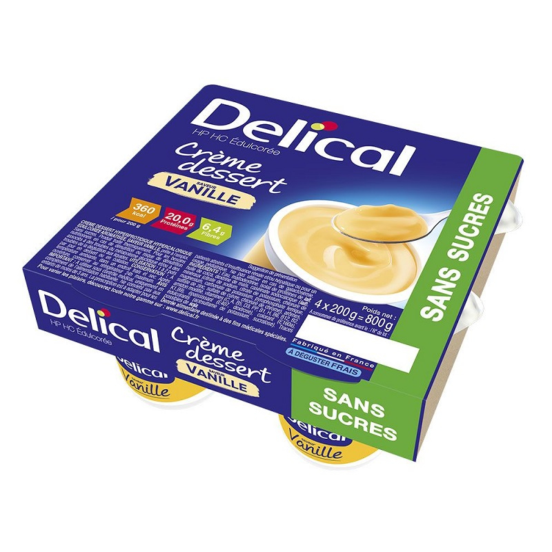 Crème Dessert HP/HC Vanille Sans Sucres Delical