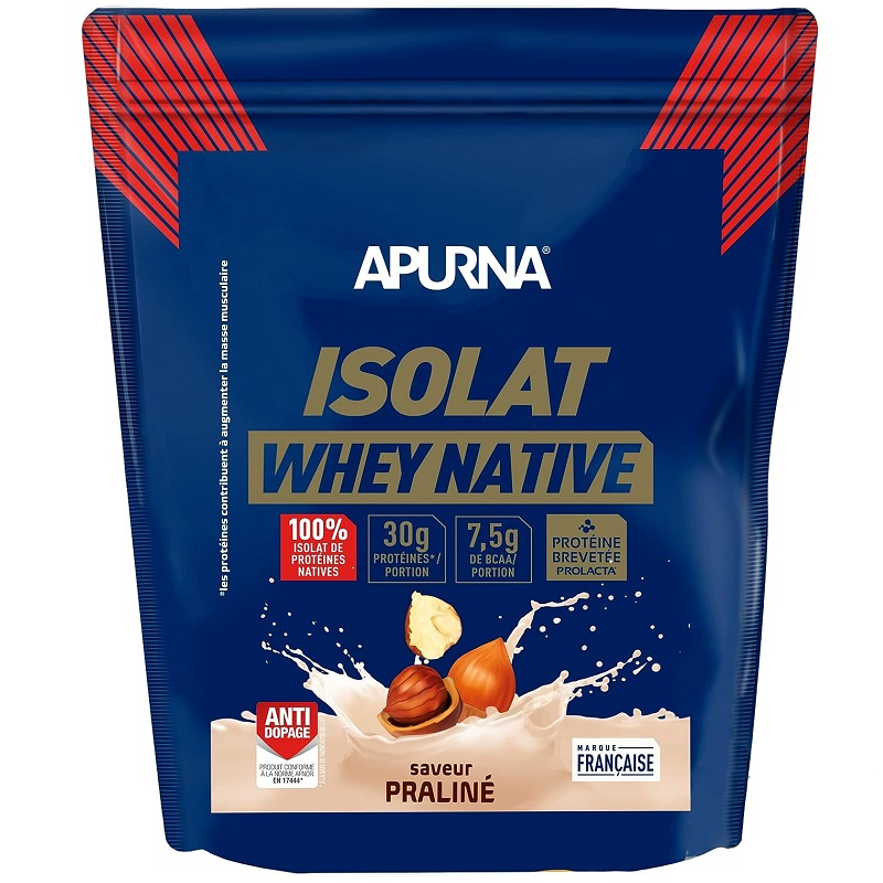 Poudre Isolat Whey Native Praliné Apurna