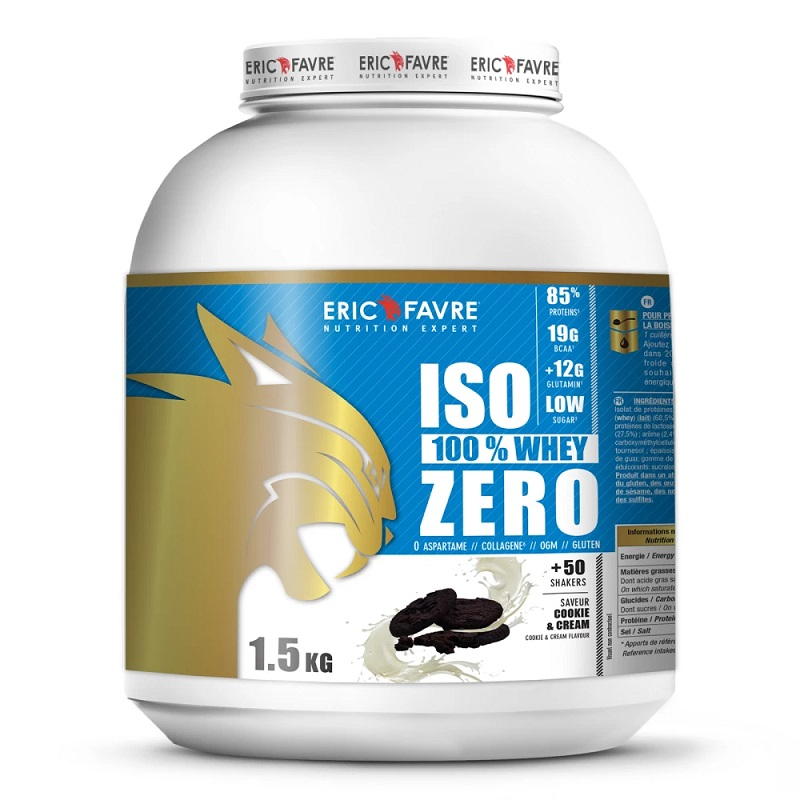 Iso Zero 100% Whey Protéine Cookies & Cream Eric Favre