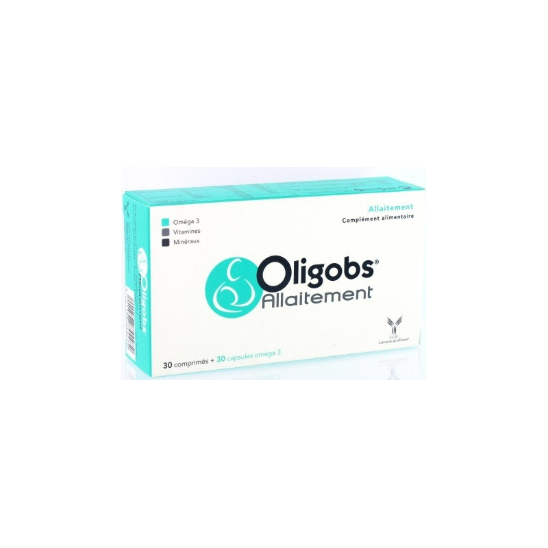 Oligobs Allaitement, 30 comprimés + 30 capsules d'oméga 3