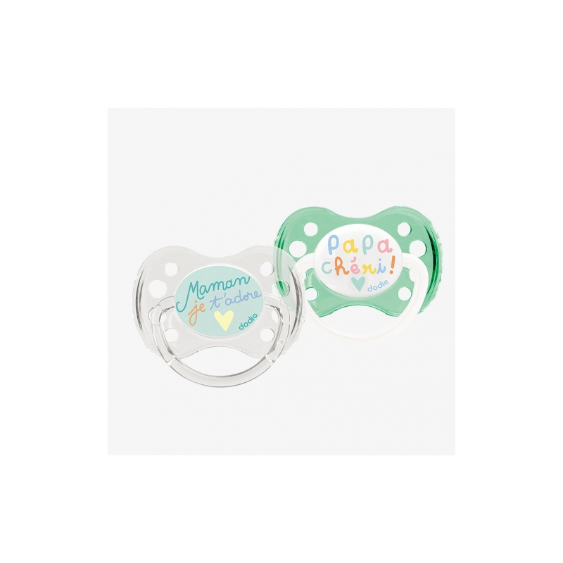 Sucette Anatomique Duo Message Collection N°31 Silicone 0-6 mois - 2 sucettes