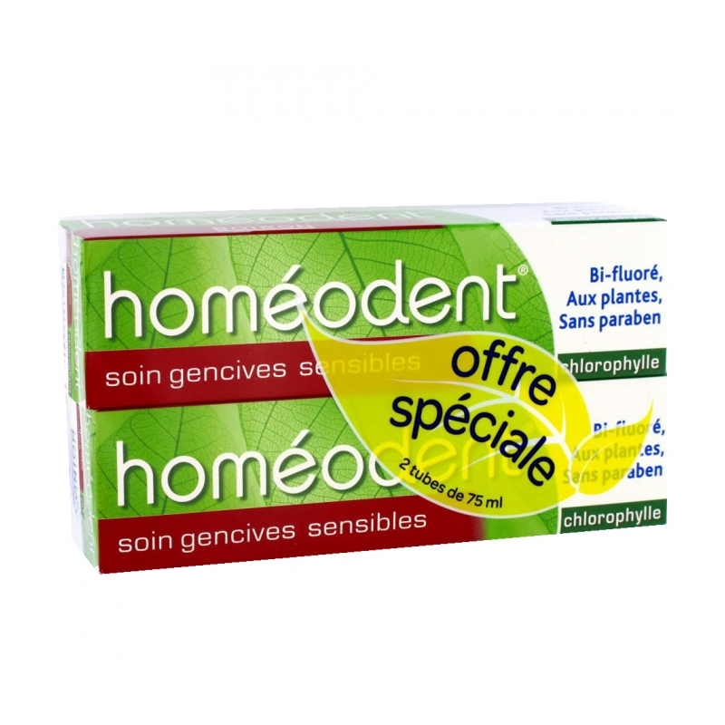 Boiron HOMEODENT soin gencives sensibles Chlorophylle - 2x75ml