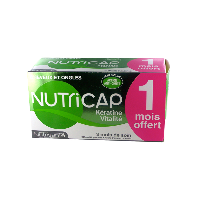 Nutricap - Kératine Vitalité - Cheveux, 90 capsules