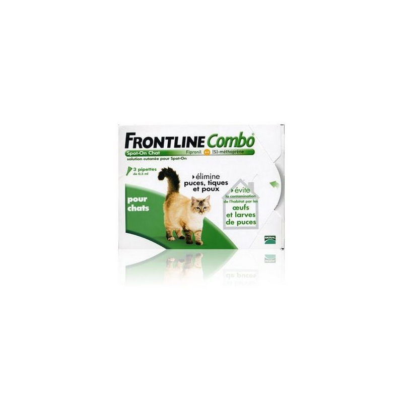 Antiparasitaire Frontline combo pour chat -  3 pipettes