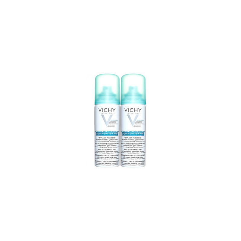 Déodorant Anti-Transpirant Anti Tâches 48h Aérosol - 2x125ml