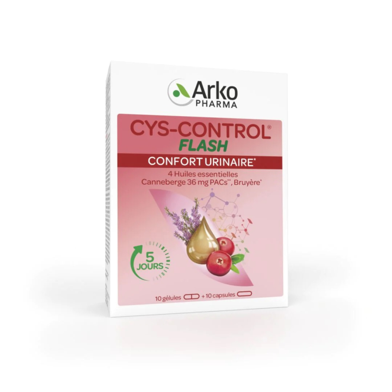 CYS-CONTROL® FLASH Confort Urinaire - 20 gélules