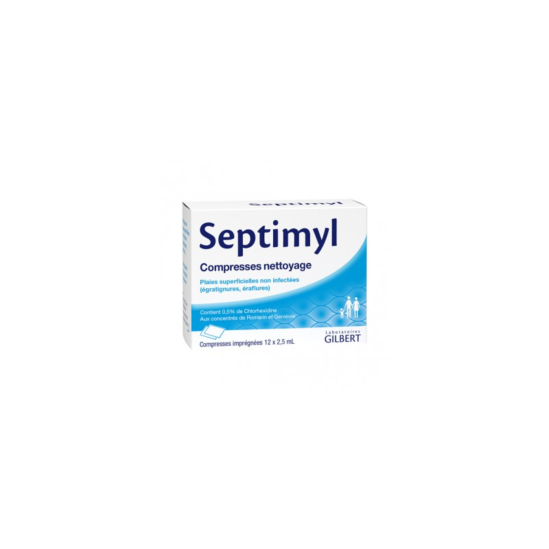 Septimyl Compresses Nettoyage - 12 compresses
