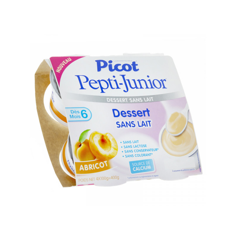 PICOT Pepti-Junior Dessert Sans Lait Abricot - 4X100g