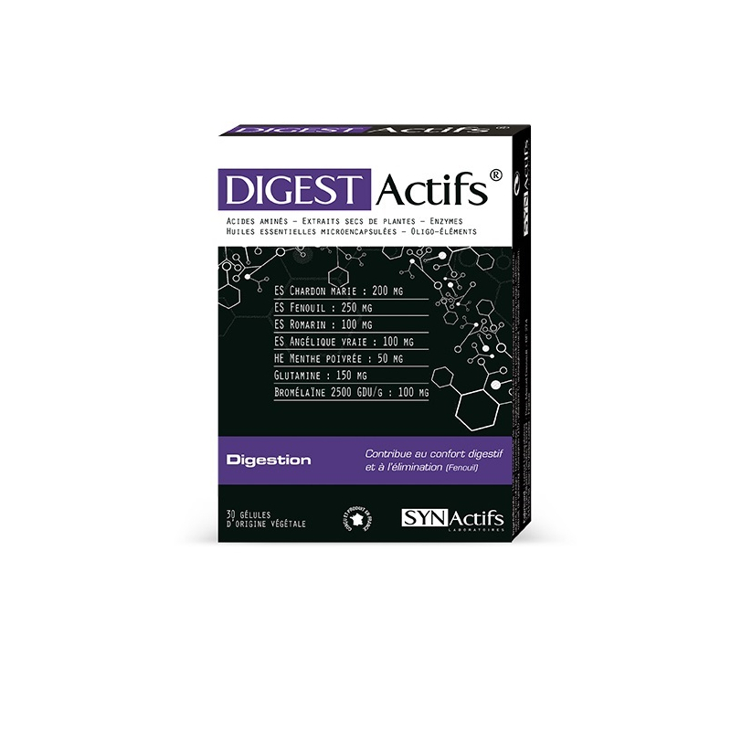 Aragan Synactifs DigestActifs Bio - 30 Gélules
